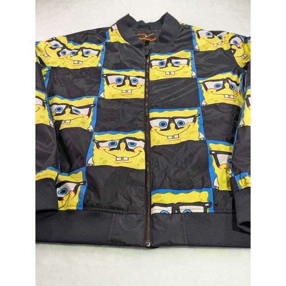 Spongebob Quilted Bomber Jacket XXL By Members Only & Nickelodeon - Picture 5 of 13
